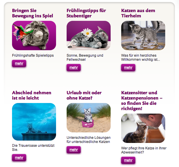 Whiskas Webseite